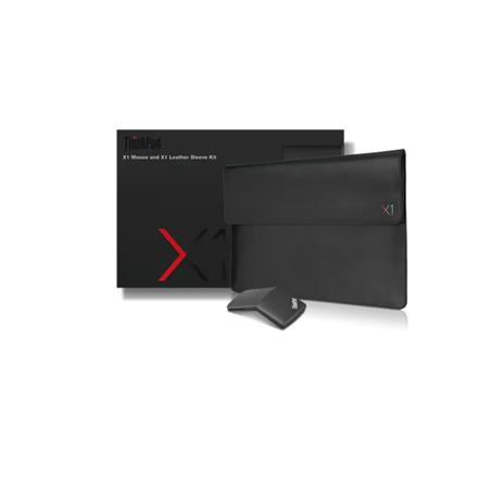 Lenovo ThinkPad X1 Mouse and X1 Leather Sleeve Kit | Sleeve | Black 4XR0V83212