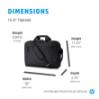 HP Prelude Pro 15.6 Recycled Top Load, Water Resistant, Cable pass-through - Dark Grey