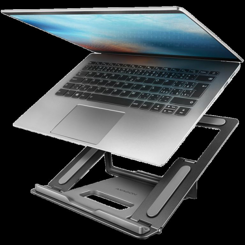 Axagon STND-L NOTEBOOK STANDAluminum stand for 10“ – 16“ notebooks. Four adjustable positions.