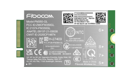 HP 5G Modem m.2 WWAN 4G/5G Sub-6 GHz FM350-GL Mobile Broadband Cellular (compatible with WWAN-ready EliteBook 830 835 840 845 860 865 1040 G11, x360 G11, ZBook Firefly Fury Power 14 16 G11 G11A)