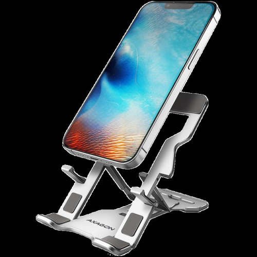 Axagon STND-M PHONE / TABLET STANDAluminum stand for 4“ – 10.5“ phones and tablets. Five adjustable positions.