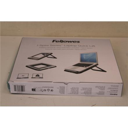 Taastatud. Fellowes Quick Lift I-Spire laptop stand - black | Fellowes | Laptop Stand | Quick Lift I-Spire | DAMAGED PACKAGING | Black | 320 x 42 x 286 mm