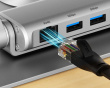 Adjustable laptop stand + USB-C HDMI hub Unitek D1109B01 PD 100W