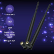Qoltec 57046 Wi-Fi antenna 2.4/2.5 GHz | 5.1/5.8 GHz | 5dBi | omnidirectional | Indoor