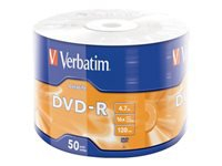 VERBATIM 43791 Verbatim DVD-R DATA LIFE 4.7GB 16X MATT SIVER SURFACE 50 PACK