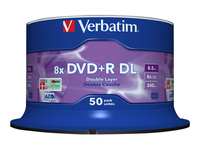 VERBATIM 43758 DVD+R DL Verbatim spindle 50 8,5GB 8x matt silver surface
