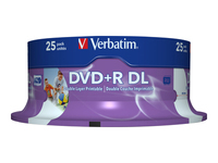 VERBATIM 25x DVD+R DL 8,5GB 8x Spindel wide printable surface