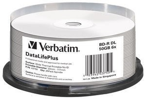 Verbatim DataLifePlus BD-R 50 GB 25 pc(s) WLONONWCRDFZB