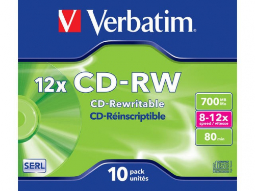 Verbatim CD-RW 12x 700MB 10P JC 43148