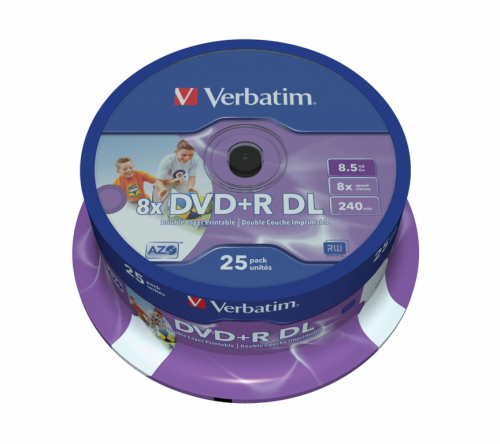 Verbatim 43667 blank DVD 8.5 GB DVD+R DL 25 pc(s)