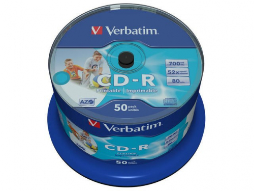 Verbatim CD-R AZO Wide Inkjet Printable no ID 700 MB 50 pc(s)