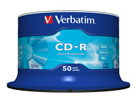 VERBATIM CD-R 80 min. / 700MB 52x 50-pack cakebox DataLife extra protection surface