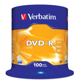 Verbatim DVD-R 16x 4.7GB 100 CB 43549 Verbatim DVD-R 16x 4.7GB 100 CB 43549