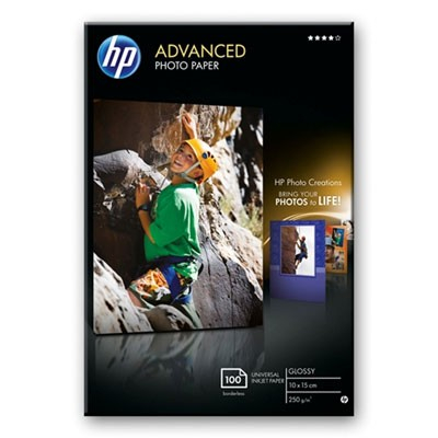 HP Inc. Papier Advanced foto Błyszczący bez marginesów 250g A6 100arkuszy Q8692A