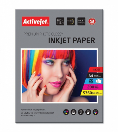 Activejet AP4-200G20 Paper photo glossy (A4; 20 pcs.)