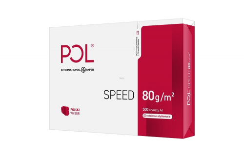 Paper copier office POLSPEED (A4; 80g/m2; 500 sheets; paper white; matte)