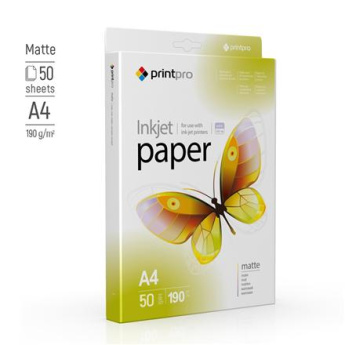 ColorWay PrintPro Matte Photo Paper, 190g/m, A4, 50pcs.