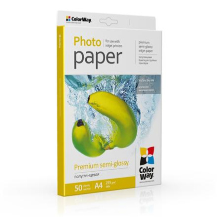 ColorWay Photo Paper, 50 sheets | 255 g/m² | A4 | Premium Semi-Glossy