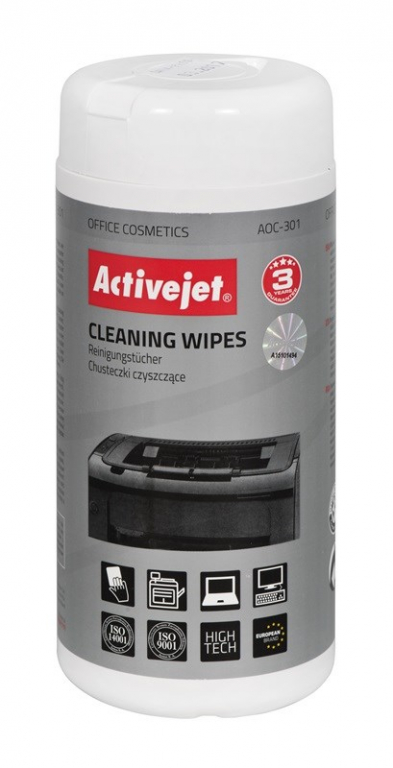 Activejet AOC-301 office equipment cleaning wipes - 100 pcs