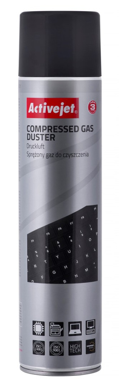 Activejet AOC-201 Compressed Air (600 ml) Air Cleaning Spray, Easy to Clean Hard to Reach Places