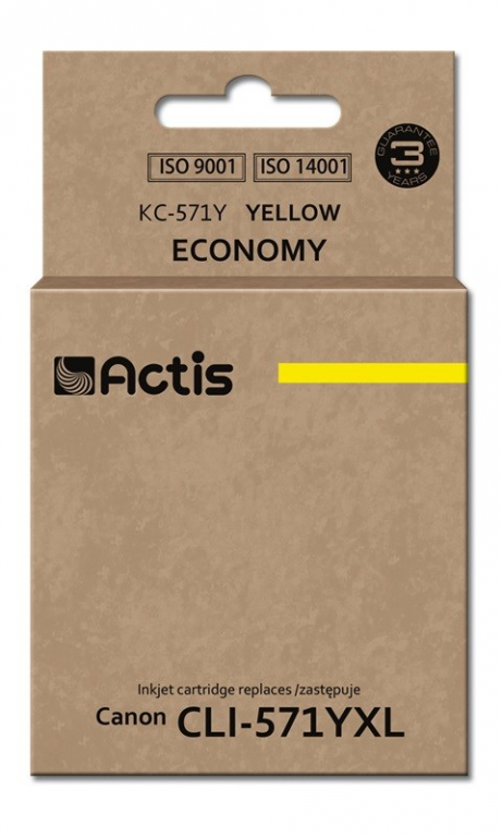 Actis KC-571Y ink (replacement for Canon CLI-571Y; Standard; 12 ml; yellow)