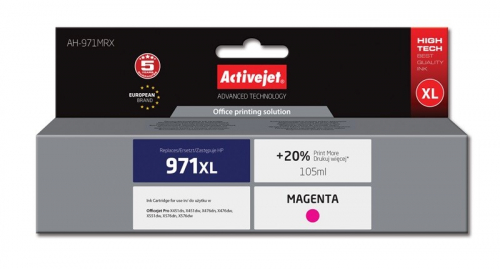 Activejet AH-971MRX ink (replacement for HP 971XL CN627AE; Premium; 100 ml; magenta)