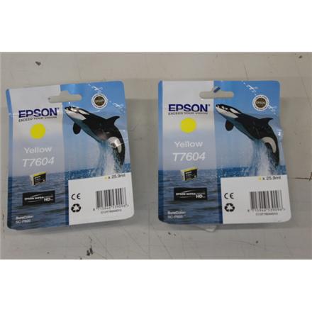 Taastatud. Epson T7604 ink, Yellow | Epson T7604 | Ink Cartridge | Yellow | DAMAGED PACKAGING