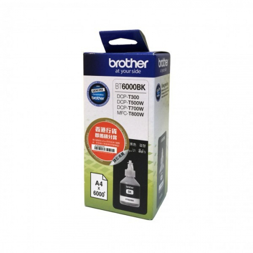 Brother Ink BT6000BK BLK 6k for DCP-T300/T500W/T700W