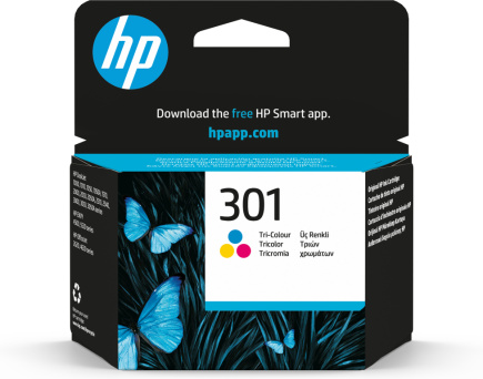 HP 301 Tri-color Ink Cartridge, 165 pages, for HP HP Deskjet 1000, 1050, 2050, 3000, 3050