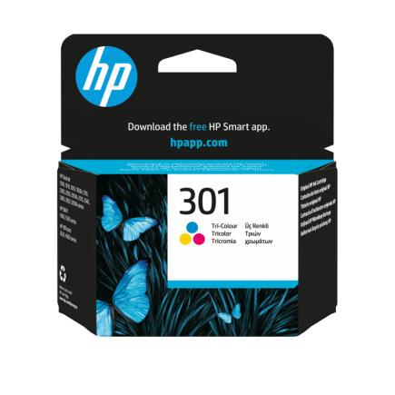 HP 301 Tri-color Ink Cartridge, 165 pages, for HP HP Deskjet 1000, 1050, 2050, 3000, 3050