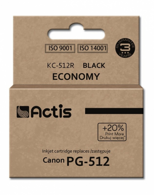 Actis KC-512R ink (replacement for Canon PG-512; Standard; 15 ml; black)