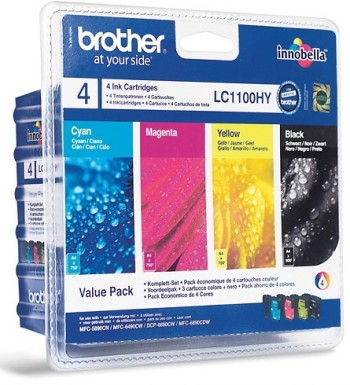 BROTHER VALUE PACK (LC-1100HY BK/C/M/Y)