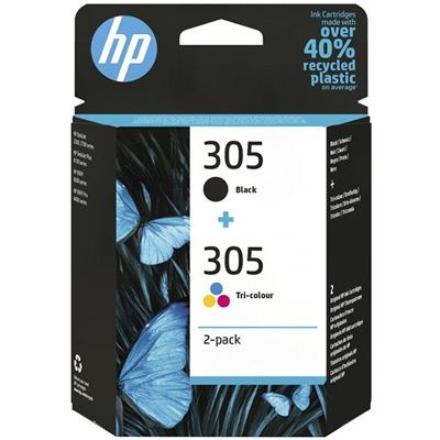 HP 305 2-Pack Tri-color/Black Original Ink Cartridge TUSHP-HHB0024