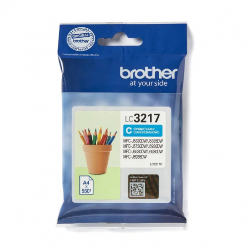 Brother Ink LC3217C 550pgs for MFC-J53/57/59/65/69xxDW