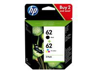 HP 62 Ink Cartridge Combo 2-Pack Standard Capacity (Black and Colour cartridge)