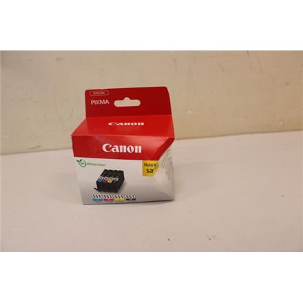 Renew. Canon CLI-551 BK/C/M/Y Ink Cartridge Multipack | Canon Cartridges | CLI-551 BK/C/M/Y Multipack | Ink | Black, yellow, cyan, magenta | DAMAGED PACKAGING