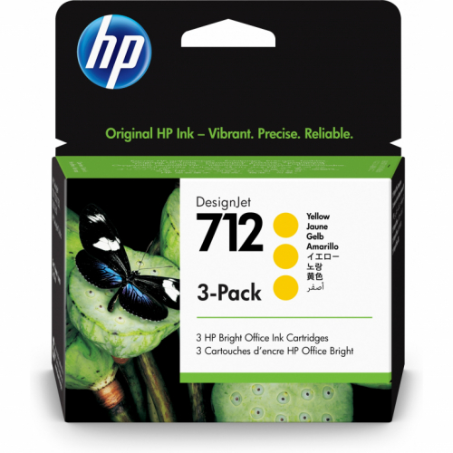 HP Tinte 712 3-Pack 29-ml Yellow DesignJet Ink Cartridge