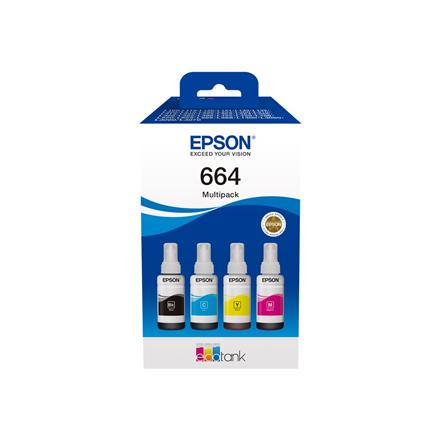 Epson 664 EcoTank 4-colour multipack | Epson C13T66464A | Epson 664 EcoTank 4-colour multipack | Ink tank | Black, yellow, cyan, magenta