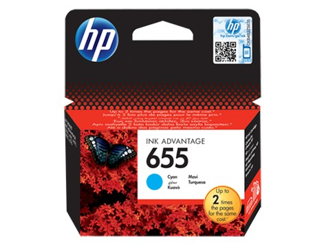 HP Inc. Ink No. 655 Cyan CZ110AE