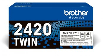 BROTHER TN2420 TWIN-PACK BLACK TONERS (BK = 3,000 PAGES/CARTRIDGE)