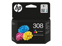 HP 308 Tri-color Original Ink Cartridge