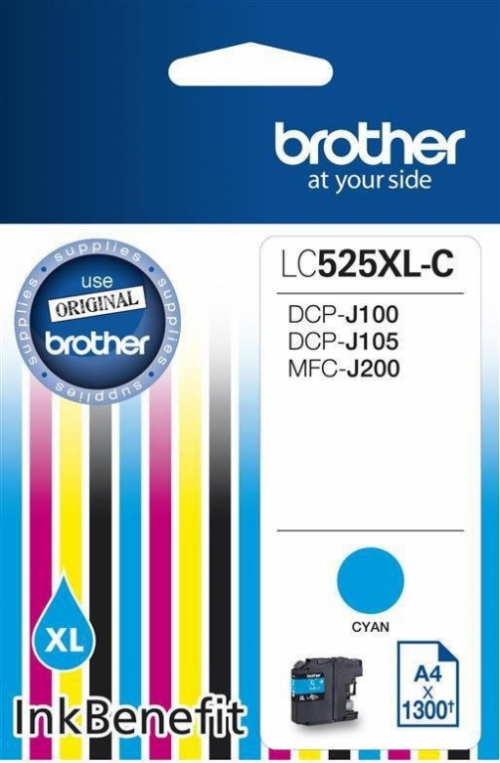 Brother Ink LC525XLC CYA 1300sh for DCPJ100/J105/J200