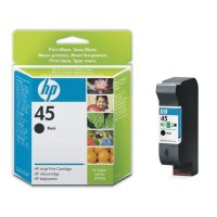 HP 45 Black Ink Cartridge, 830 pages, for HP DeskJet 850, 970Cxi, 1100, 1200, 1600, 6122, 6127