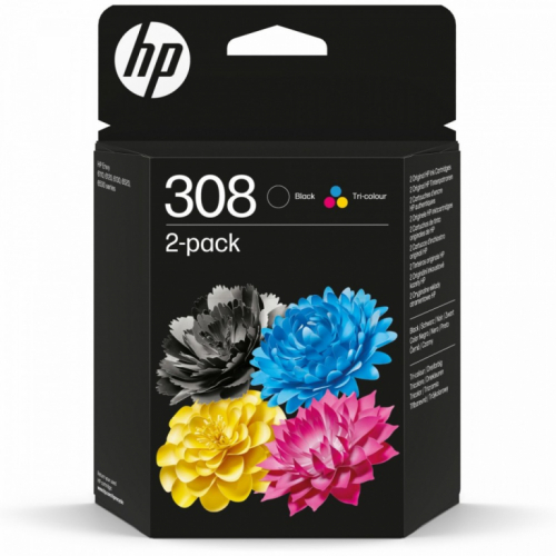 HP Inc. Ink 308 Black and Color 2-Pack 6L6S6UE