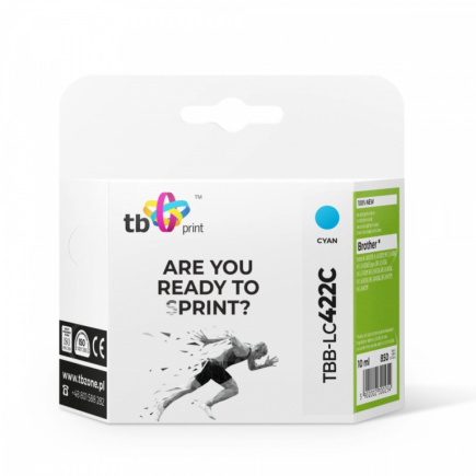 TB Print Ink for Brother MFC-J5340DW TBB-LC422C 100% new cyan