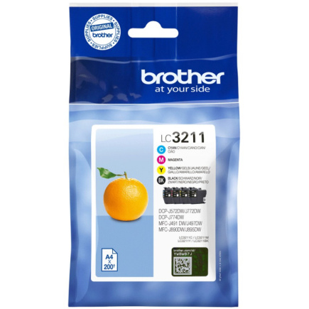 Brother Tinte LC-3211 Value Pack (BK/C/M/Y)
