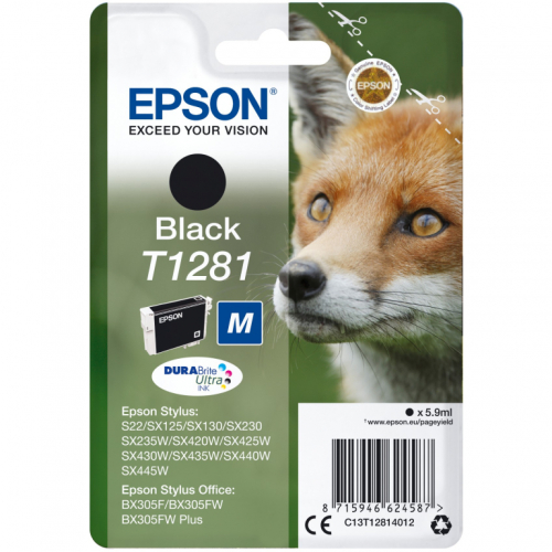 Epson Tinte T1281 C13T12814012 Schwarz bis zu 170 Seiten