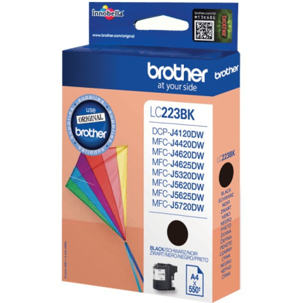 Brother Tinte LC-223BK Schwarz bis zu 550 Seiten nach ISO/IEC 24711
