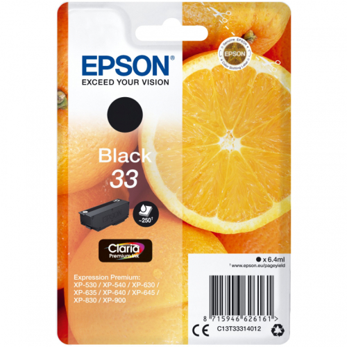 Epson Tinte 4LB Singlepack Black 33 Claria Premium Ink