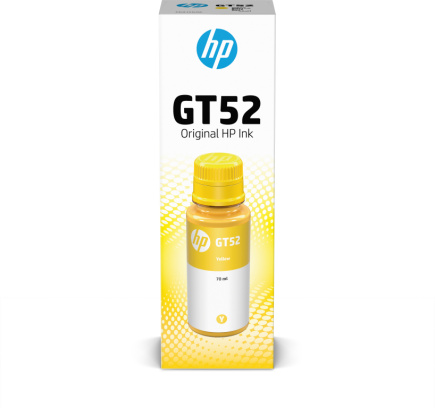 HP GT52 Yellow Ink Bottle, 8000 pages, for HP DeskJet GT series, Cronos